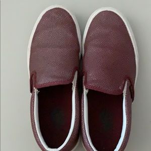 Vans Leather Slip Ons
